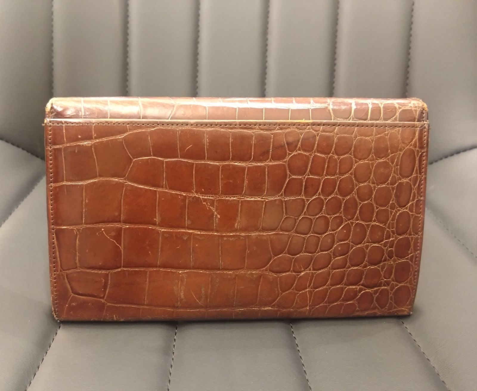 962 ヴィンテージ！ VERSACE ヴェルサーチ クロコ型押し 長財布