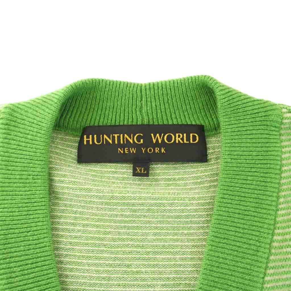 ハンティングワールド HUNTING WORLD ニットカーディガン 長袖 Vネック 