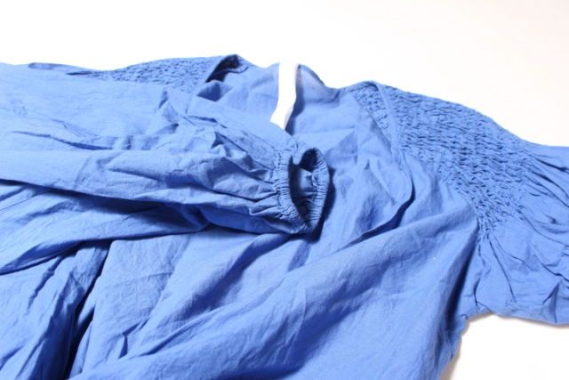 マーレット MERLETTE SANT JOSEP カットソー 長袖 カシュクール シャーリング XS 青 ブルー /hn0516 レディース マーレット MERLETTE SANT JOSEP カットソー 長袖 カシュクール