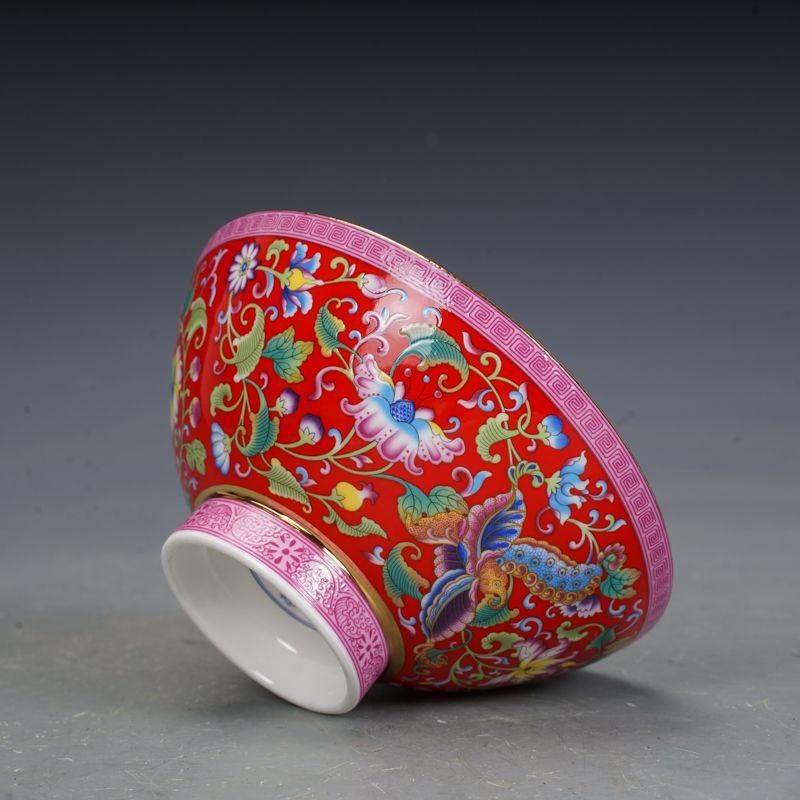 乾隆琺瑯彩福寿花紋茶缶 景徳鎮 陶磁器 装飾品 現代工芸品 美術品 置物 乾隆琺瑯彩花鳥紋六稜賞瓶 景徳鎮 陶磁器 装飾品 現代工芸品
