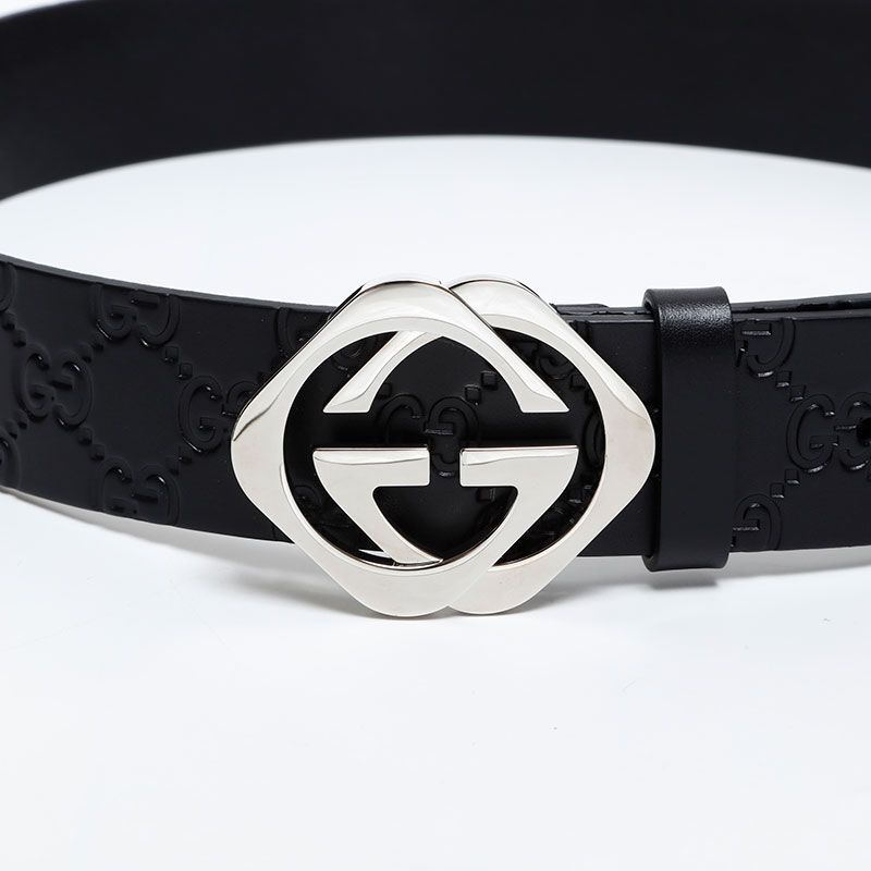GUCCI グッチ ベルト GG シマ レザー インターロッキングG Size:40