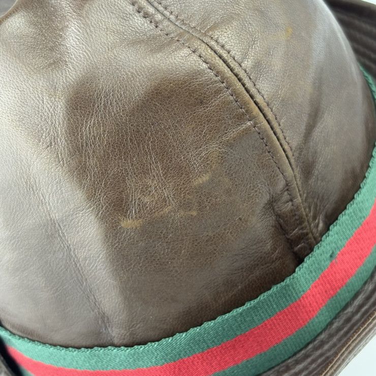 GUCCI GG柄 シェリーライン ハット 帽子 イタリア製 ブラウン XL GUCCI GG柄 シェリーライン ハット 帽子 イタリア製 ブラウン XL