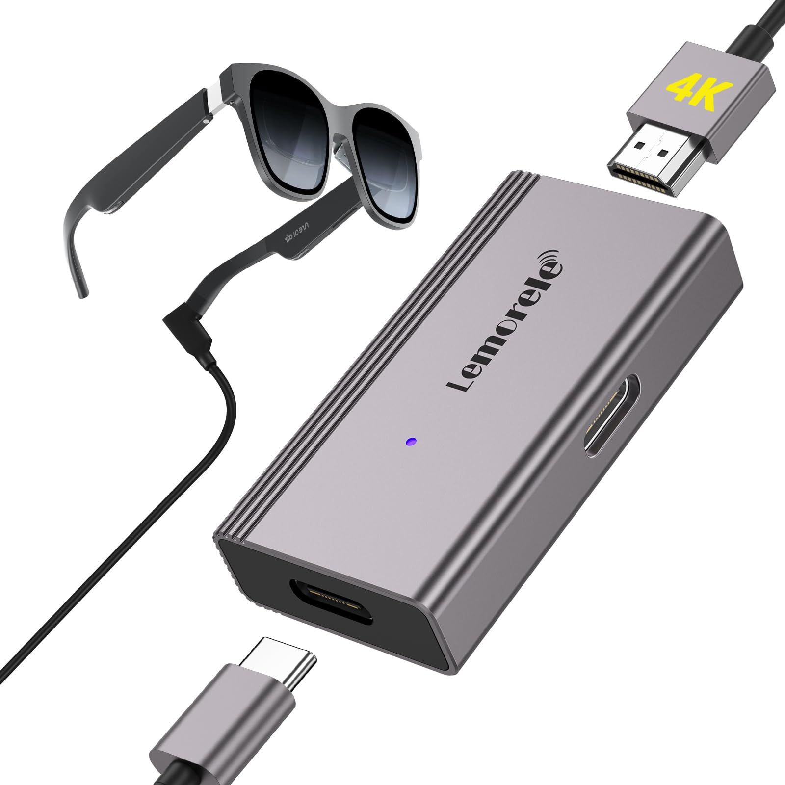 HDMI to USB Type C 変換アダプタ Xreal Air pro2 AR スマート グラス 4K@60Hz HDMI モニター拡張 変換アダプター Xreal Air Adapter ARスマートグラス HDMI接続 Xreal Air/Roki