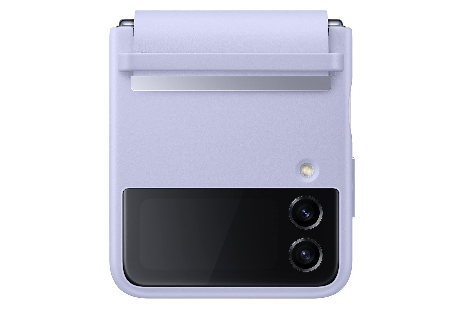 SAMSUNG Galaxy Z Flip4 フラップレザーカバー、保護、スリムスタイルデザインのプレミアムラグジュアリーフォンケース、US版、セリーンパープル [セレニティパープル] [レザー]