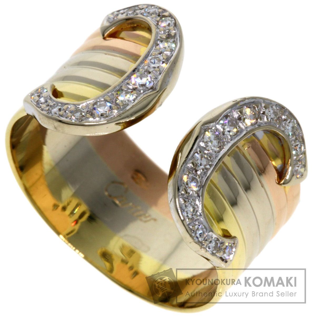 CARTIER カルティエ 2Cダイヤモンド #54 リング・指輪 K18YG K18WG 