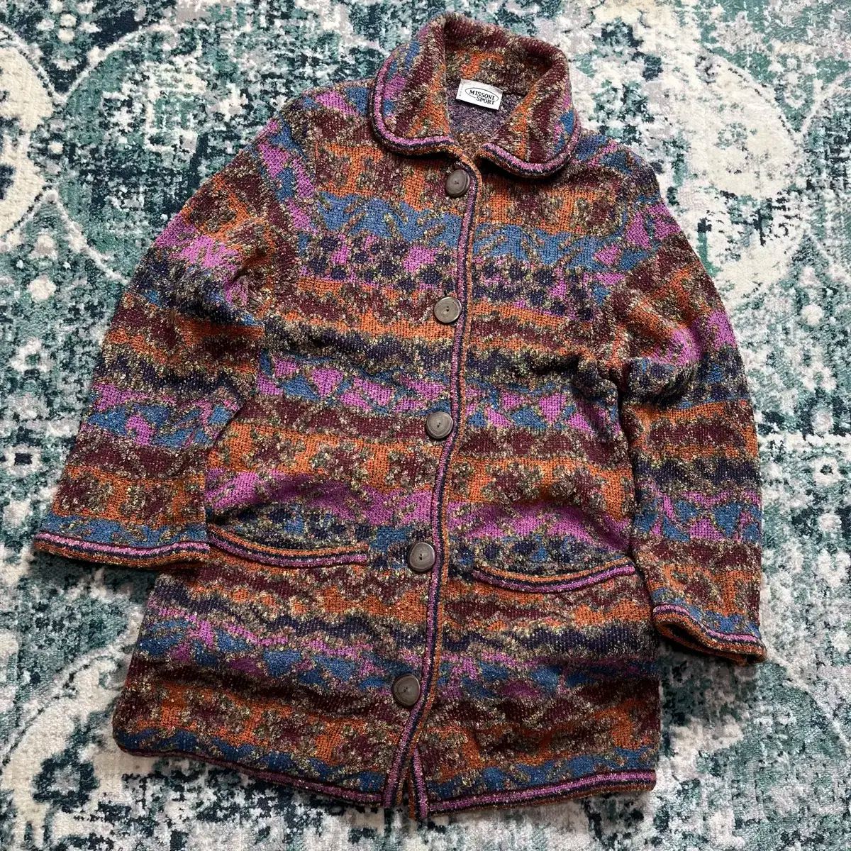○ MISSONI ネイティブ カーディガン ニット ミッソーニ L ニット