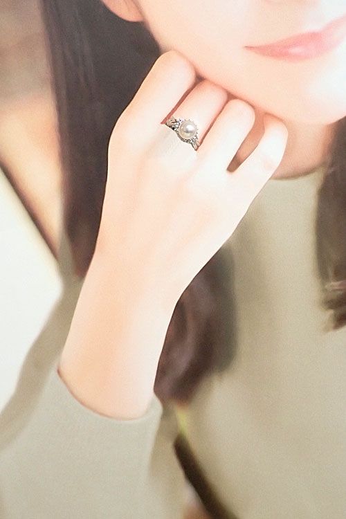 タサキ 田崎真珠 アコヤ真珠 リング ダイヤモンド Pt900 TASAKI  
