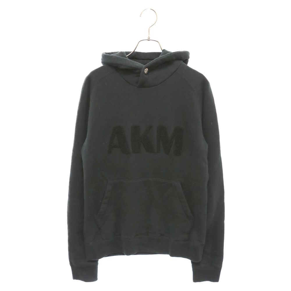 AKM (エーケーエム) SAGARA PULLOVER サガラプルオーバー コンチョボタン付き プルオーバーパーカー ブラック B234 CTN144