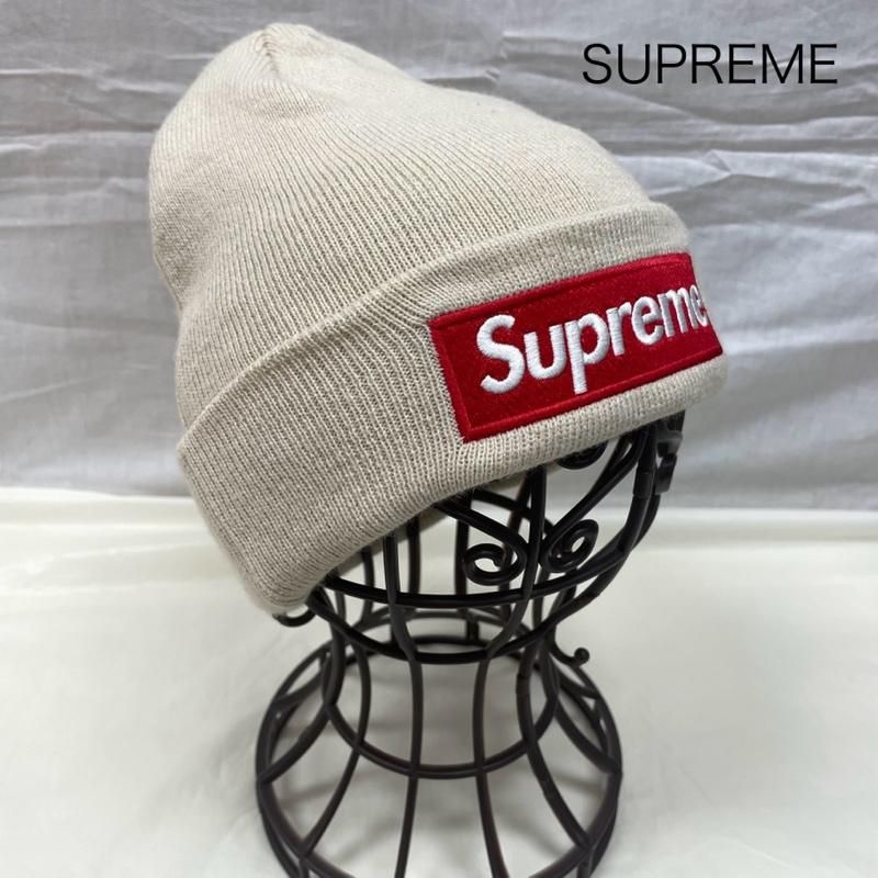 Supreme シュプリーム 帽子 ニット帽 NEW ERA BOX LOGO Beanie Stone ストリート ビーニー アクリル スケーター