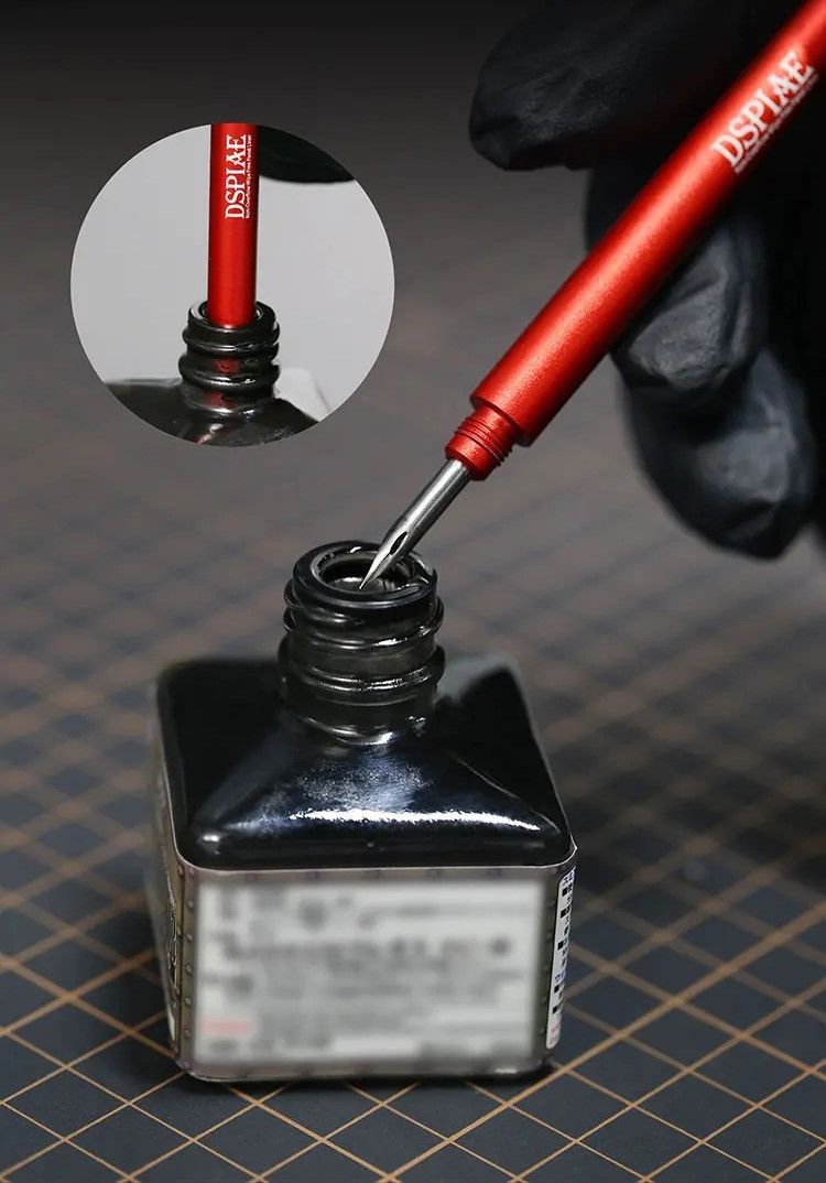 ガンプラ プラモデル スミ入れ用 万年筆 流し込み アルミニウム ペン マーカー 墨入れ ライン アクセント ペン モデル ツール