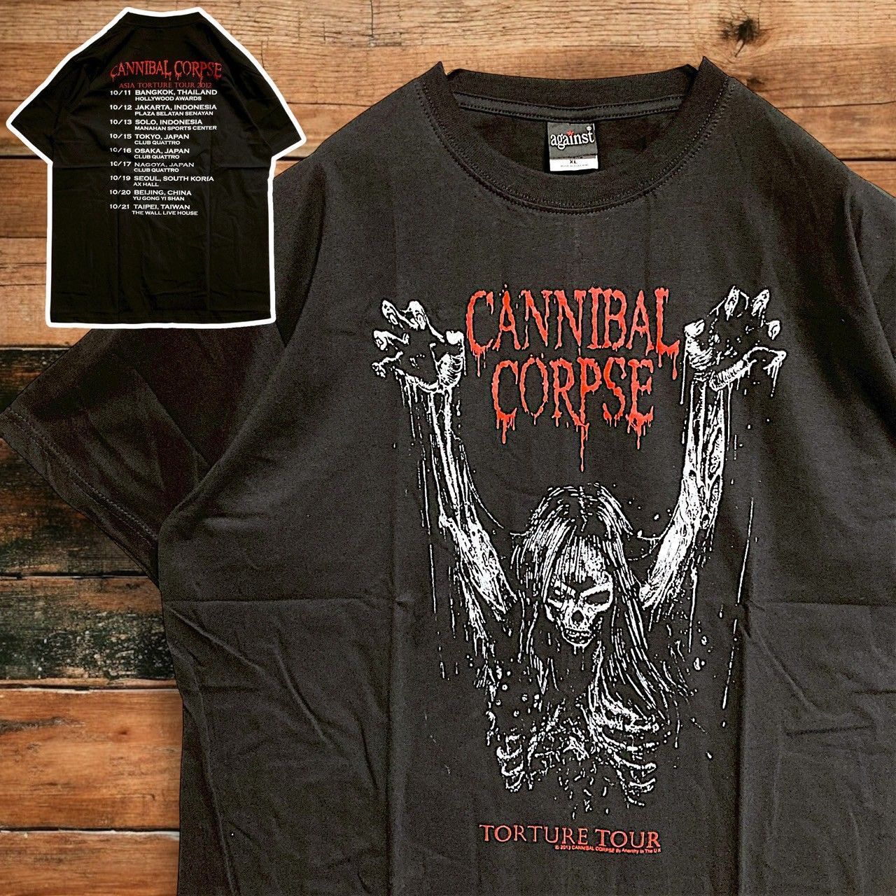 ⭐︎ カンニバルコープス CANNIBAL CORPSE スカル T 黒 バンド 
