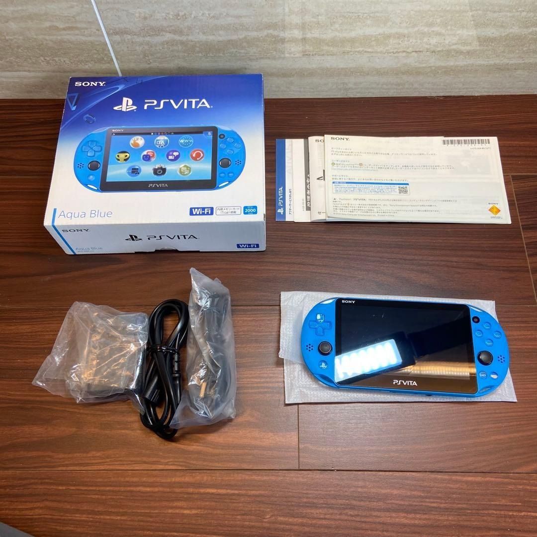 PSVita 2000 本体 アクアブルー ほぼ 4594