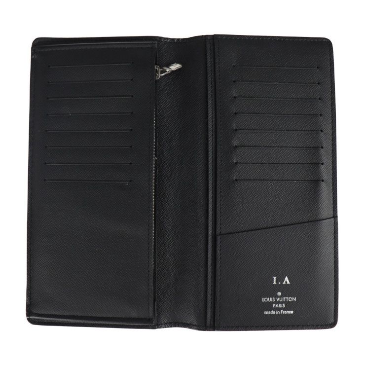 LOUIS VUITTON ルイ ヴィトン 二つ折り財布 M32572 タイガ アルドワーズ ブラック系 シルバー金具 長財布 ビトン 【本物保証】