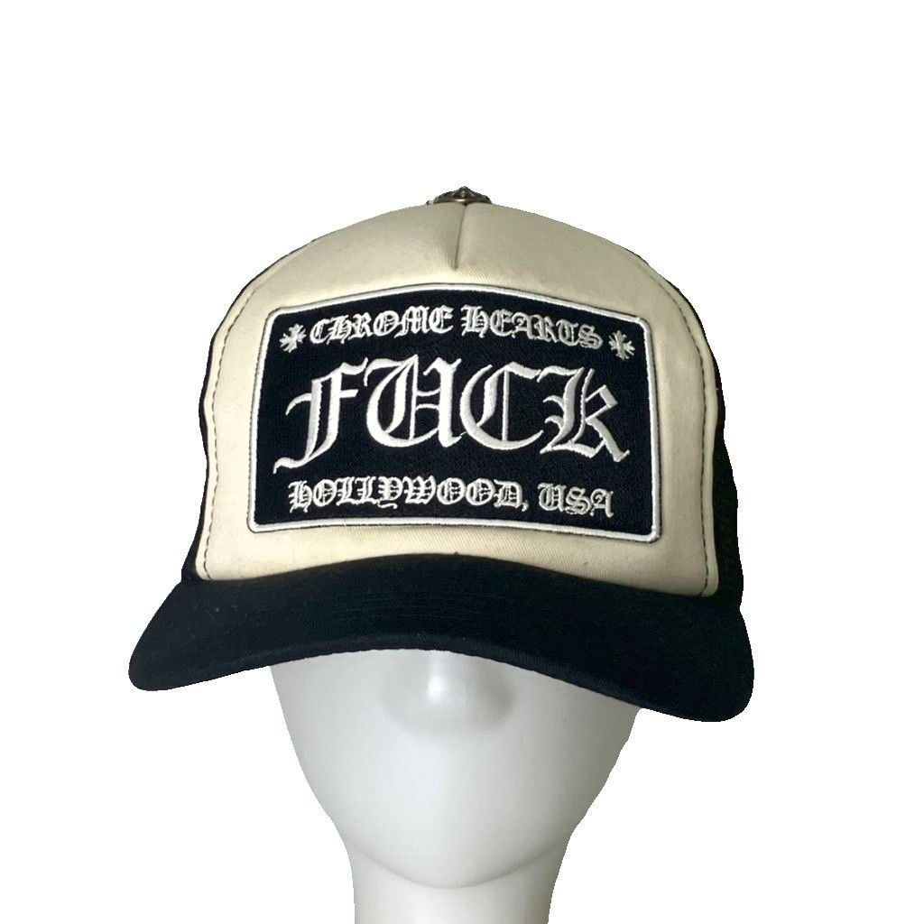 クロムハーツ CHROME HEARTS Tracker Cap トラッカーキャップ 帽子 メッシュ ONEsize ブラック ホワイト 2238-304-3304 AA メンズ