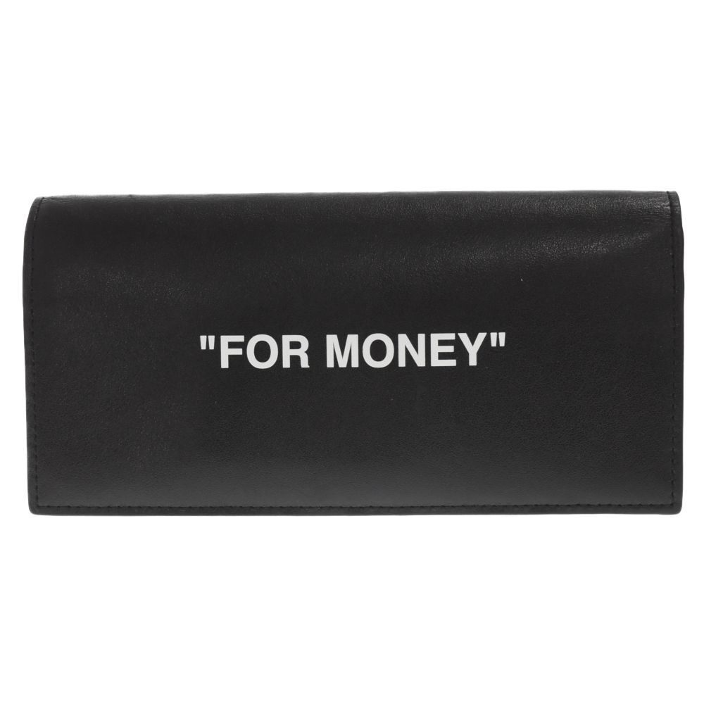 OFF-WHITE (オフホワイト) 20SS FOR MONEY LEATHER WALLET 2つ折り 長財布 ブラック - メルカリ