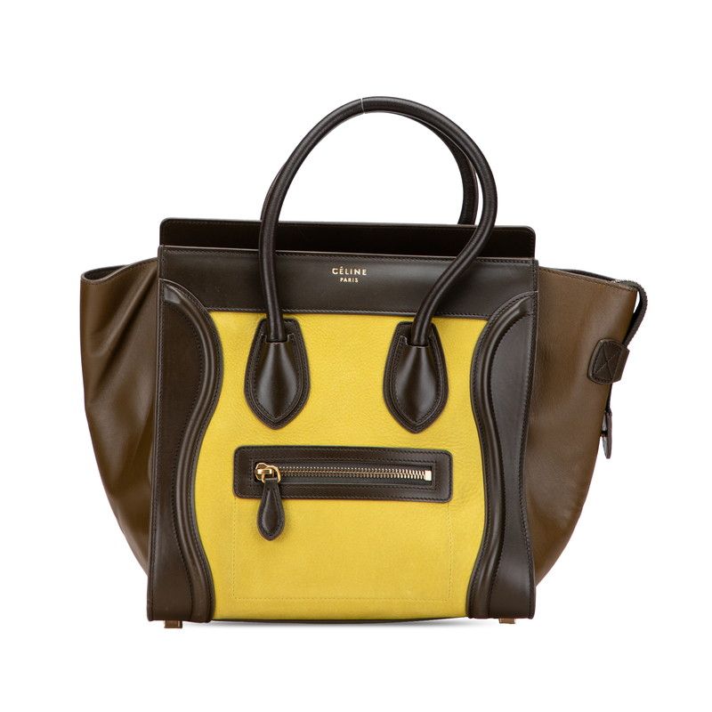 CÉLINE ラゲージ マイクロショッパー レザー ハンドバッグ CELINE セリーヌ ハンドバッグ ラゲージ マイクロ ショッパー