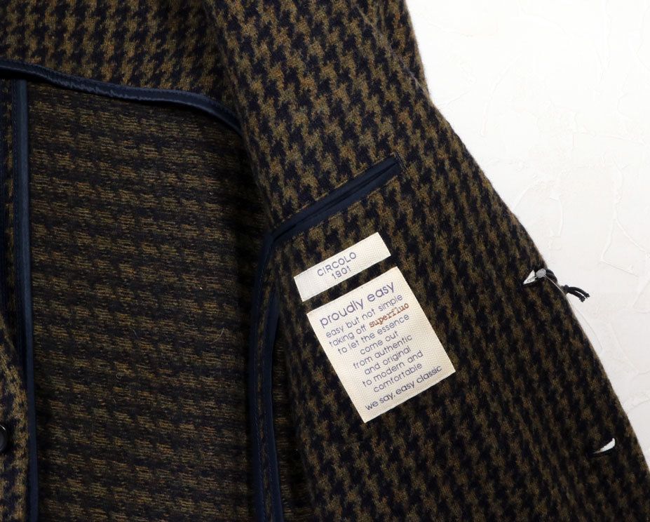 Circolo 1901チルコロ1901ジャケット千鳥格子柄アルパカ混ウール48  