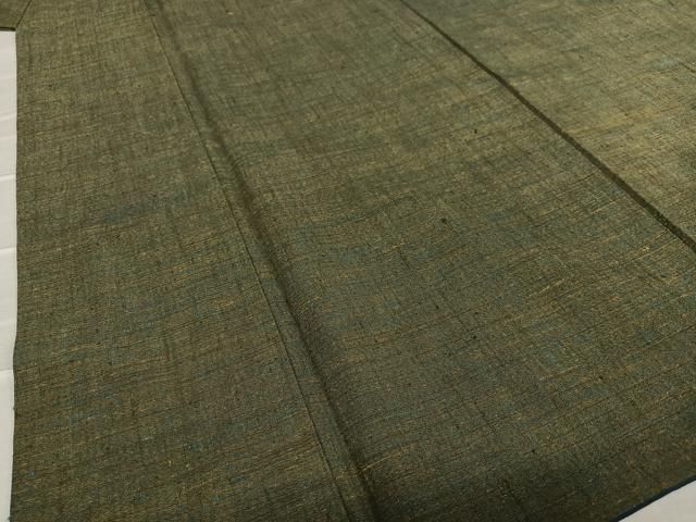 平和屋着物▽男性 結城紬 杢 アンサンブル 長襦袢(単衣)セット 霞文