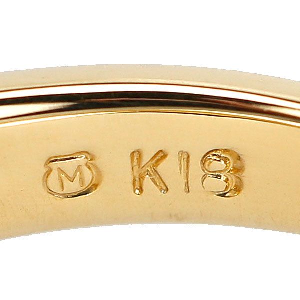 ミキモト アコヤ真珠 リング K18イエローゴールド MIKIMOTO 一粒パール  