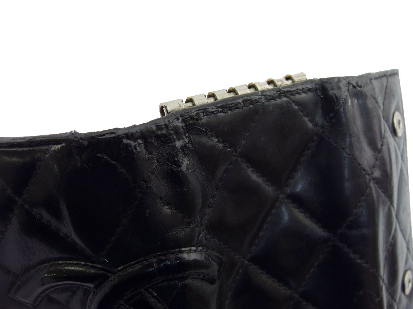 シャネル CHANEL キーケース カンボンライン ブラック×ピンク