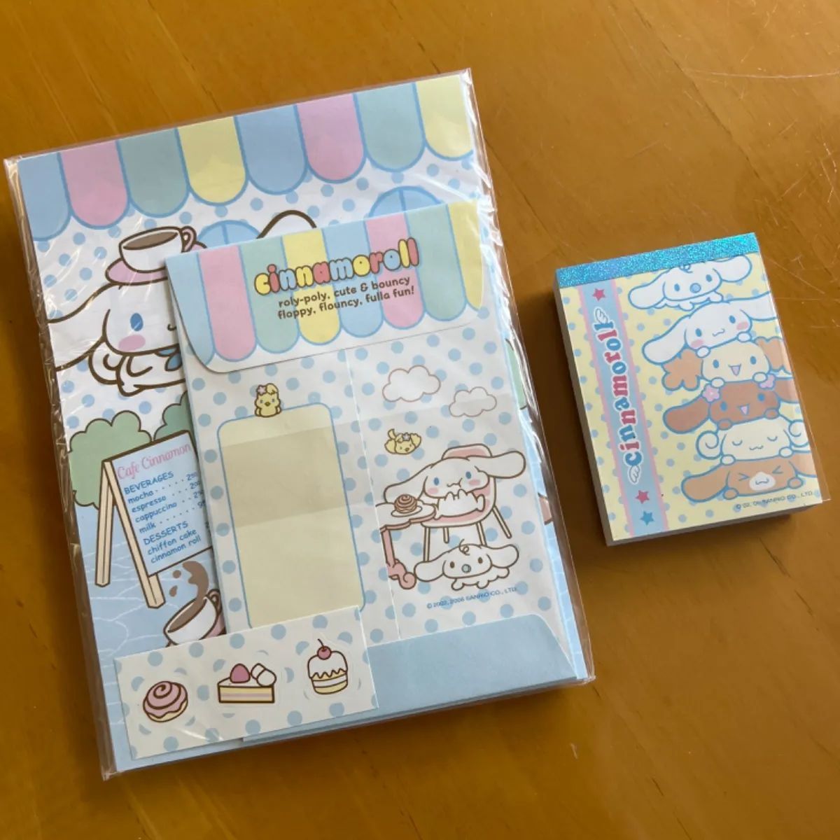 レア♡サンリオ♡シナモロール 3D メモ&ノート 2004年 2点セット サンリオ cinnamoroll シナモロール デザイン ミニメモとレター