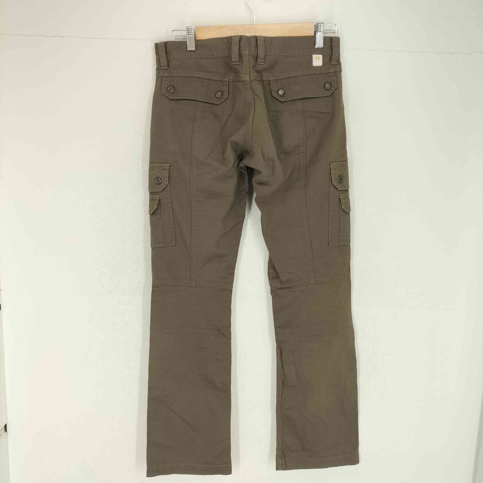 NICOLE ニコル　【46】カーゴパンツ　カーキ　Y2K パンツ 00s NICOLE herringbone cargo flare pants TIME SALE