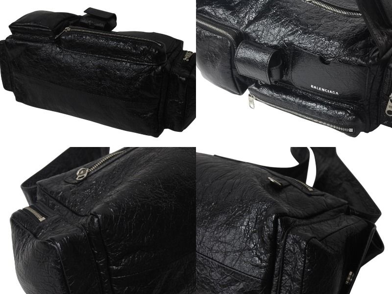 未使用品 BALENCIAGA バレンシアガ スーパービジー スモール 802227 アリーナラムスキン ブラック レディース BALENCIAGA - 未使用品 BALENCIAGA バレンシアガ スーパービジー