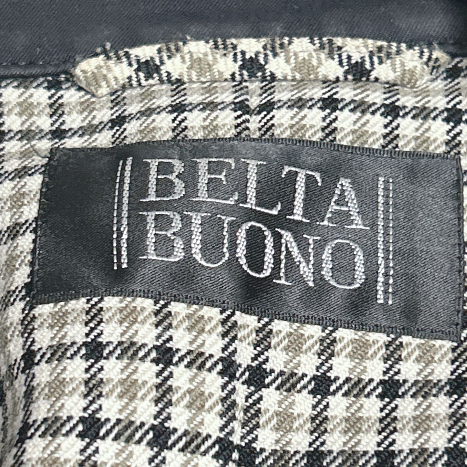 BELTA BUONO】トレンチコート ベルト付き 綿100% (13) 上品 エレガント 