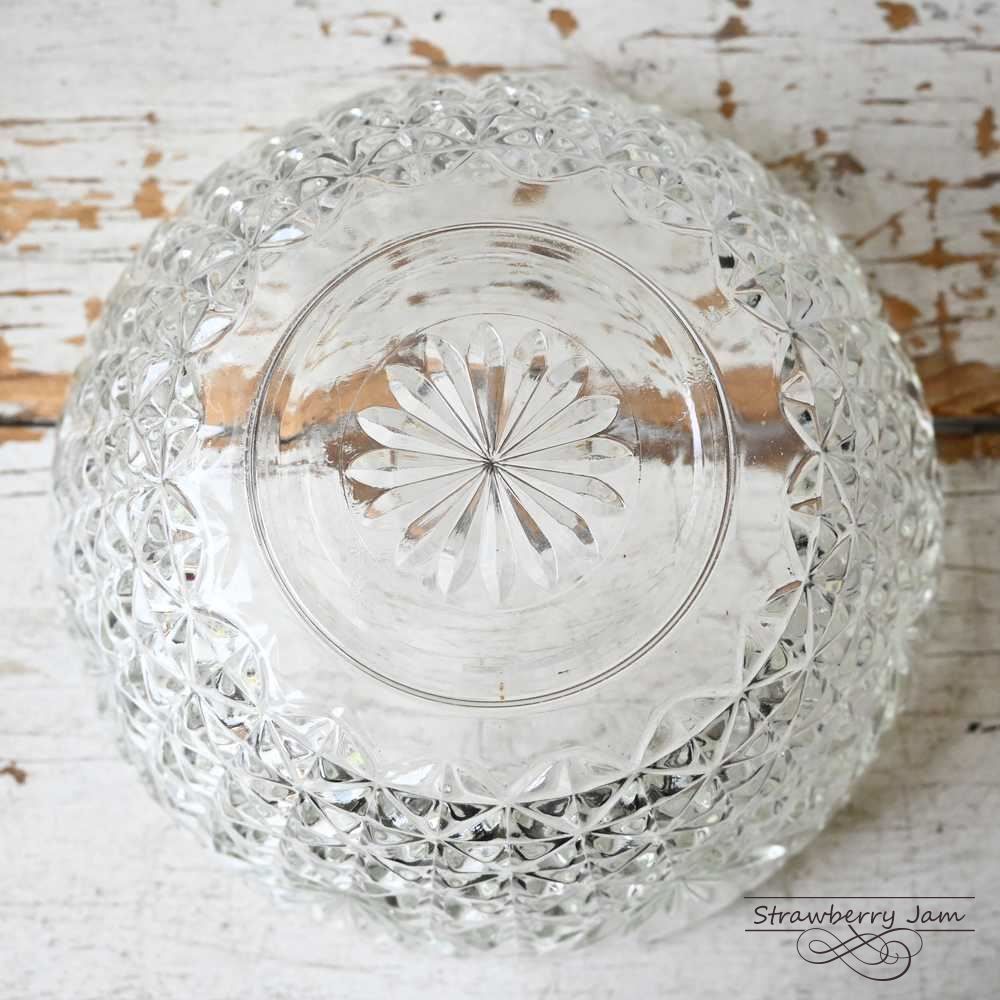 IKI-503 フランスアンティーク ガラス フルーツボウル フラワーベース