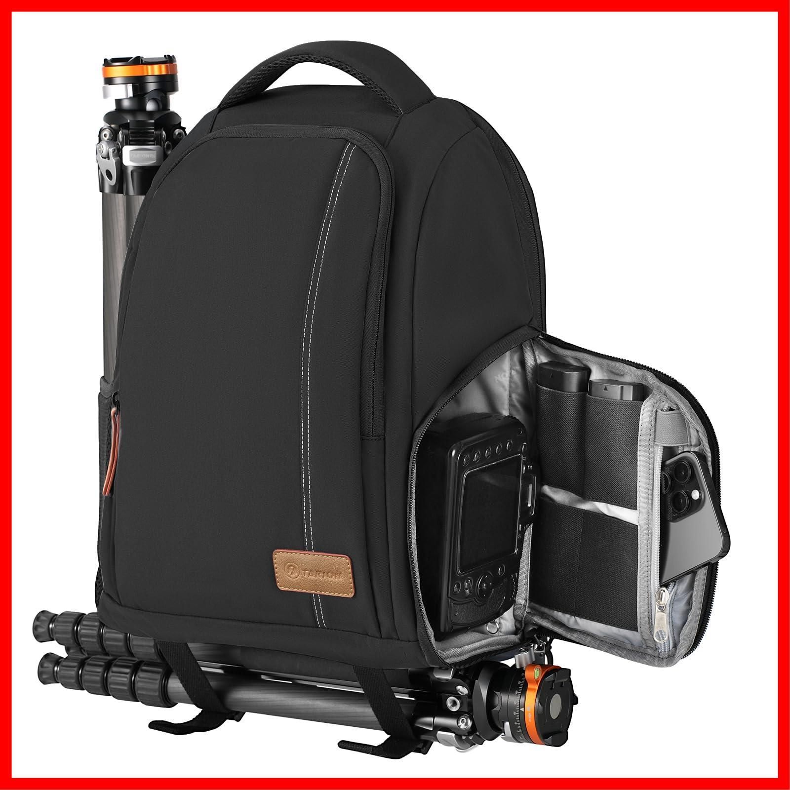 軽量 12L サイドオープン機能付き リュック 15.6インチノートパソコン収納対応 カメラバッグ 三脚収納 TARION TB-04