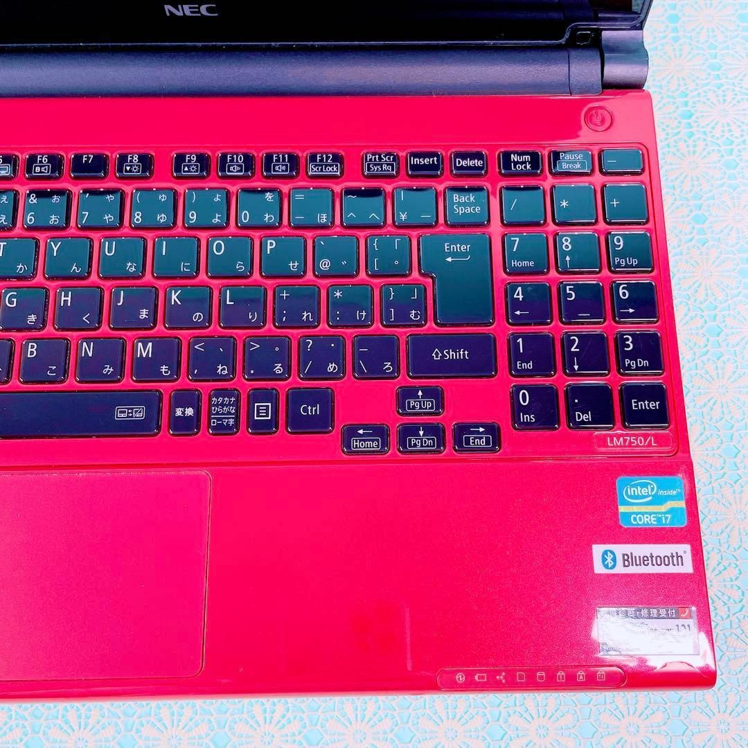 大容量1TB❣️高性能Corei7✨️ブルーレイ対応 小型 おしゃれ赤