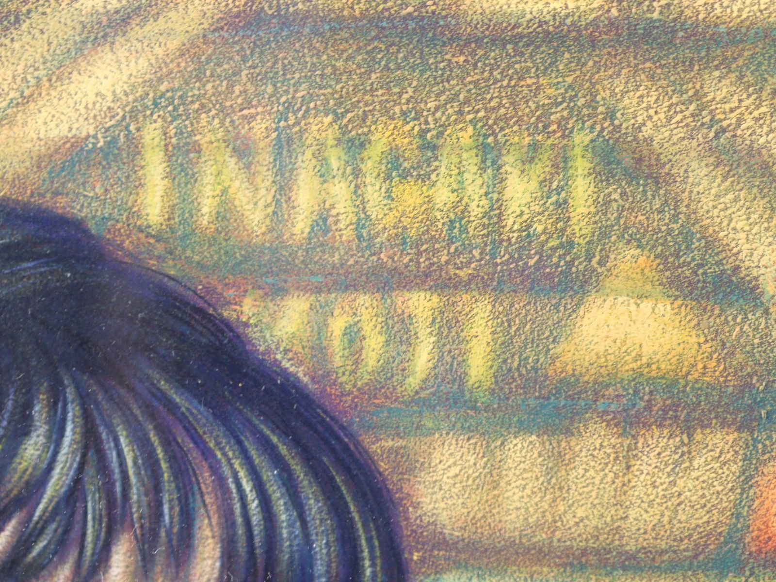 ▽ 稲垣考二 「陽のあたる階段」 肉筆油彩50号 特大 1990年 1991年個展