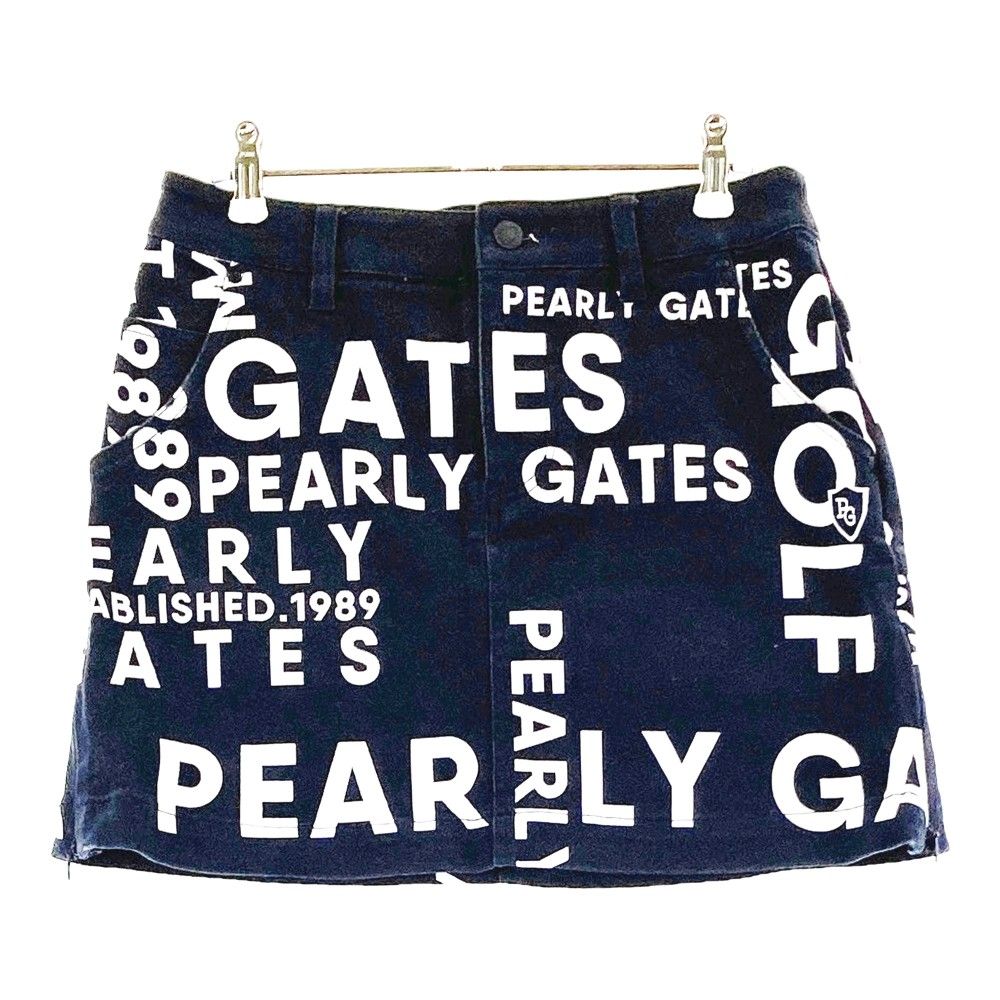 【PEARLY GATES/パーリーゲイツ】30周年 総柄 ストレッチスカート サイズ：0 PEARLY GATES パーリーゲイツ 30周年モデル