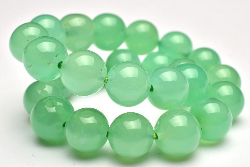 1点物】AAAA☆アップルグリーン クリソプレーズ 7.5mm ブレスレット