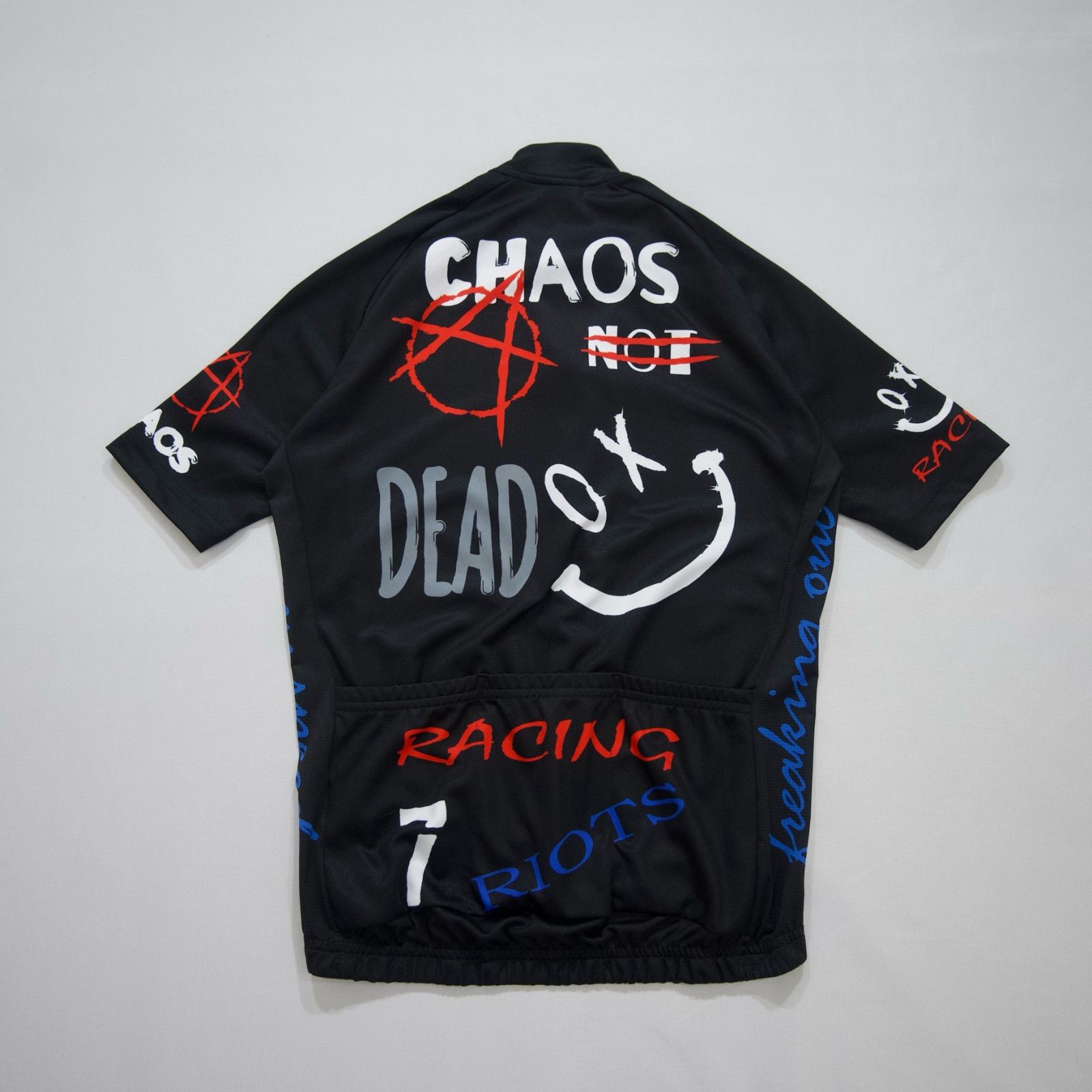 Italy made CHAOS Anarchy S/S Cycling Track Jacket イタリア製 カオス アナーキー 半袖 サイクリング シャツ トラックジャケット - メルカリ