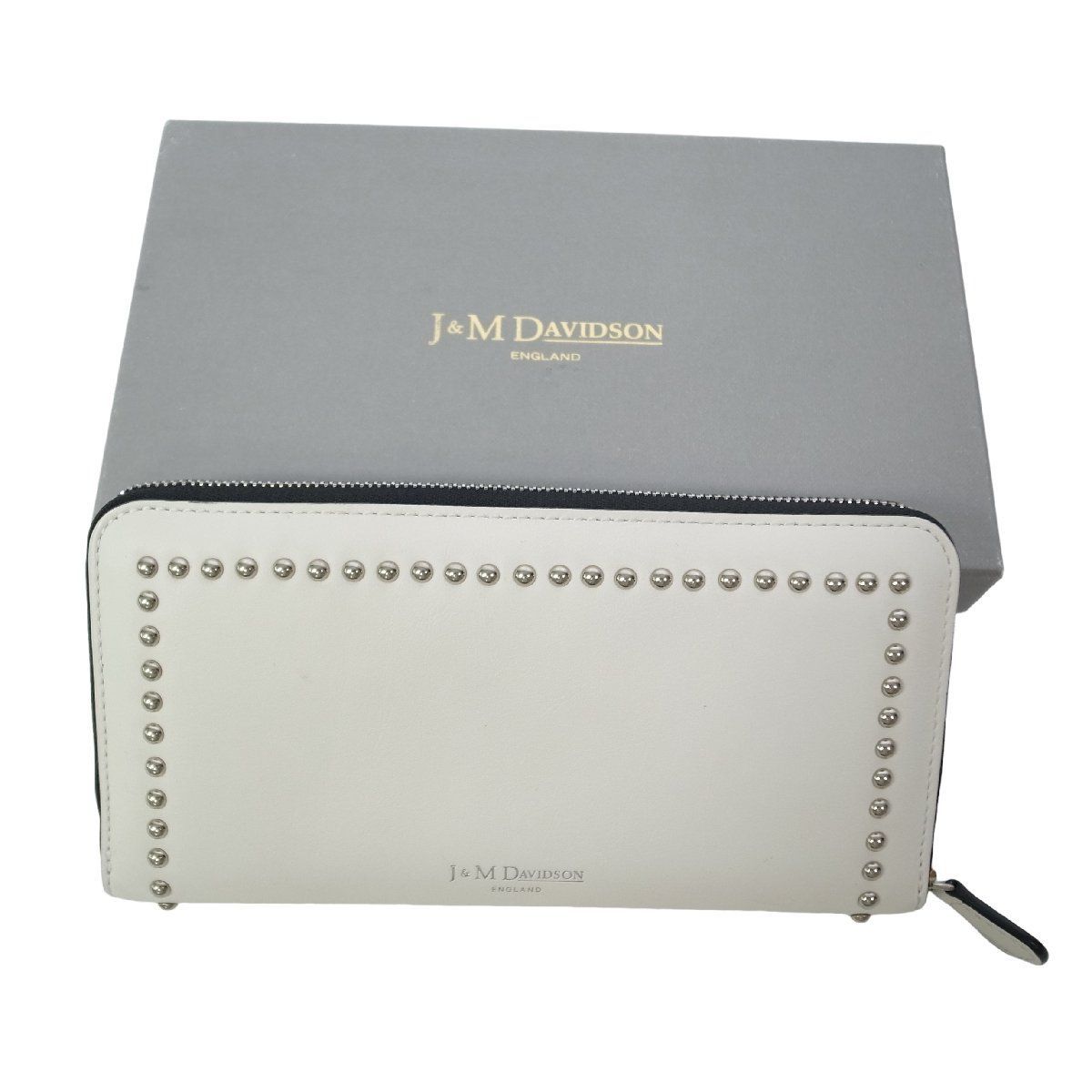 J&M DAVIDSON ジェイ&エムデヴィッドソン スタッズ ファスナー 長財布 