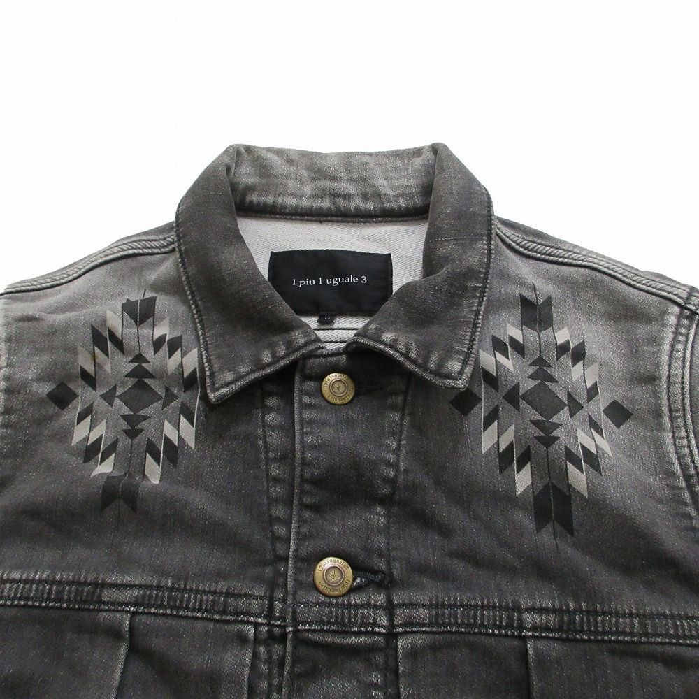 1PIU1UGUALE3 ウノピュウノウグァーレトレ DENIM JACKET NO.3 グレー