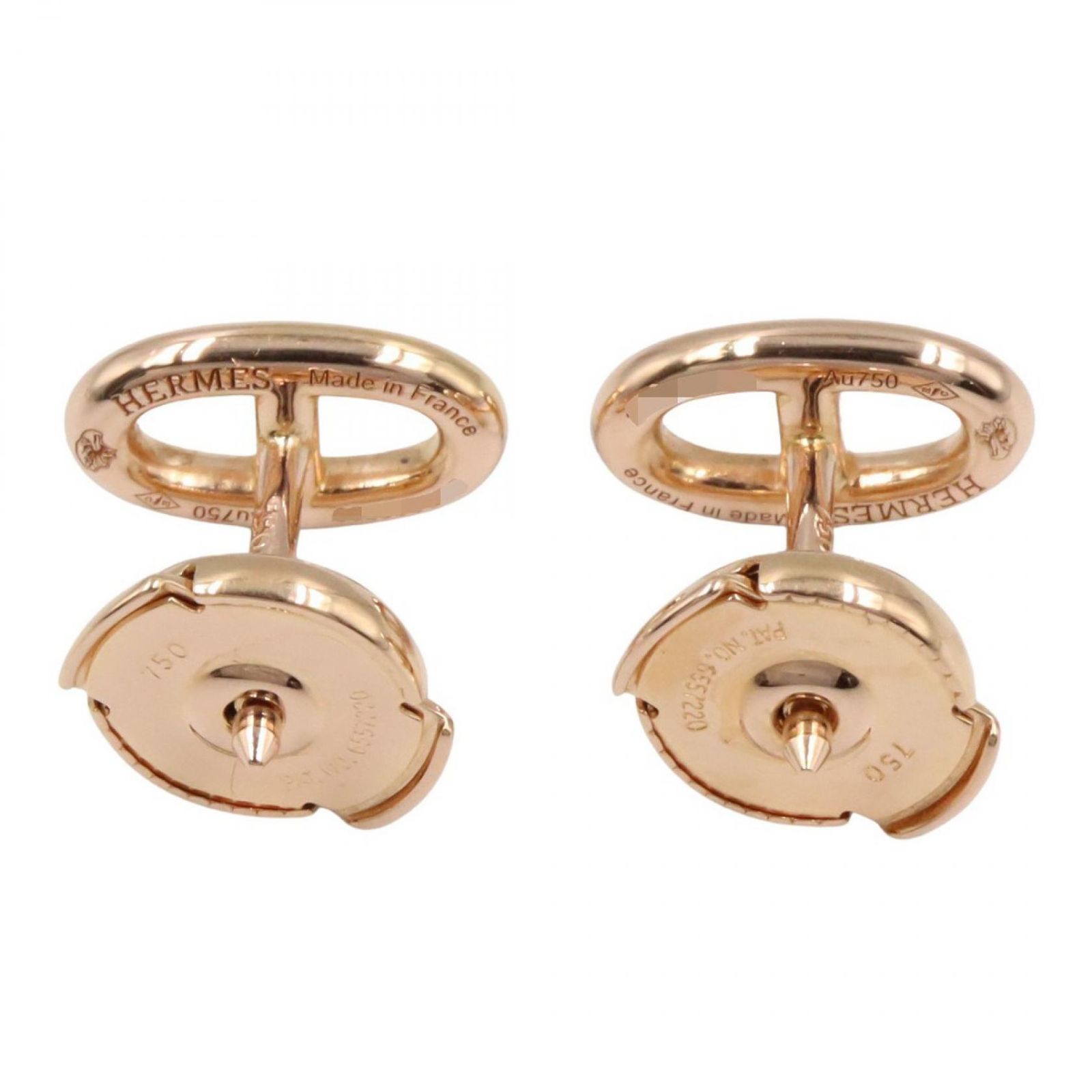 エルメス HERMES ピアス シェーヌダンクル ピアス K18PG ピンクゴールド シェーヌダンクル ピアス レディース Used A