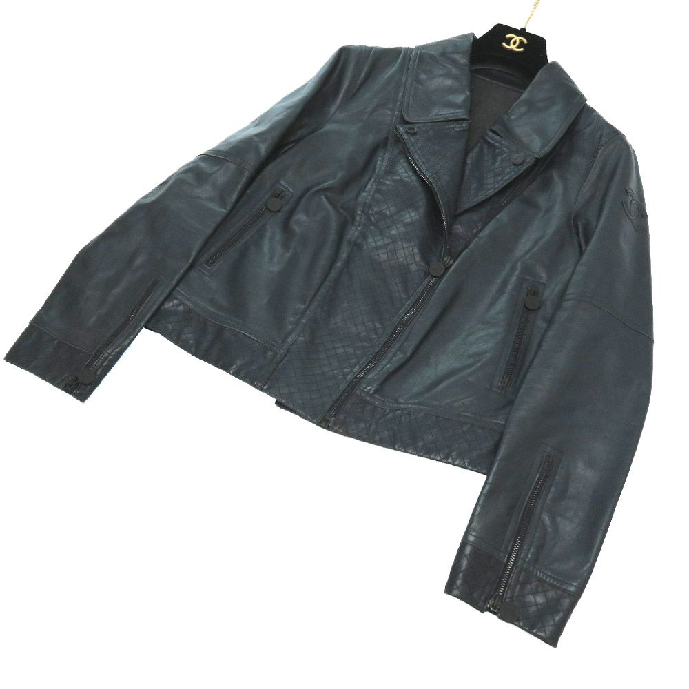シャネル ライダース ダブル レザージャケ - メルカリ