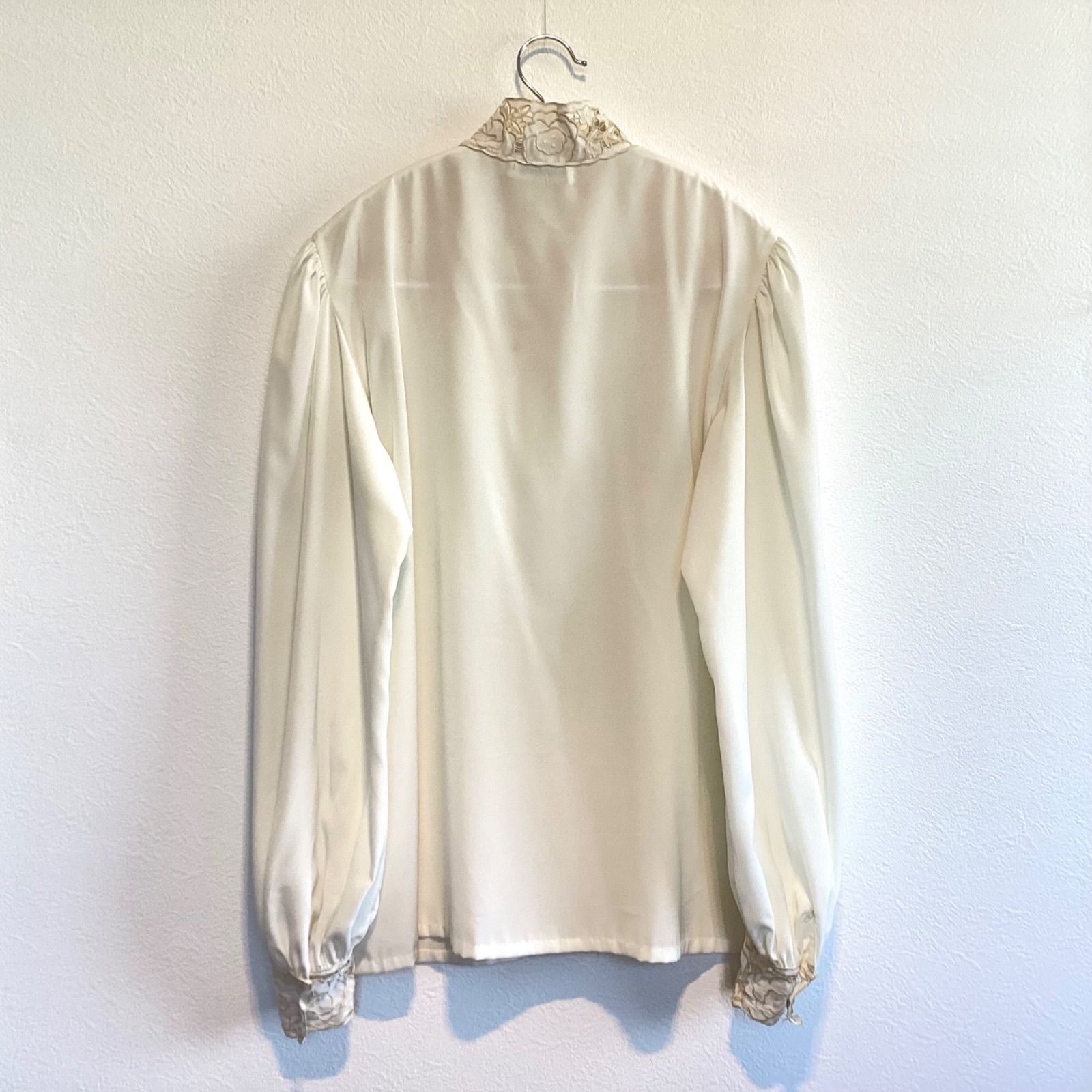 ☆美品☆ HANAE MORI ハナエモリ ブラウス 長袖 レース シルク L