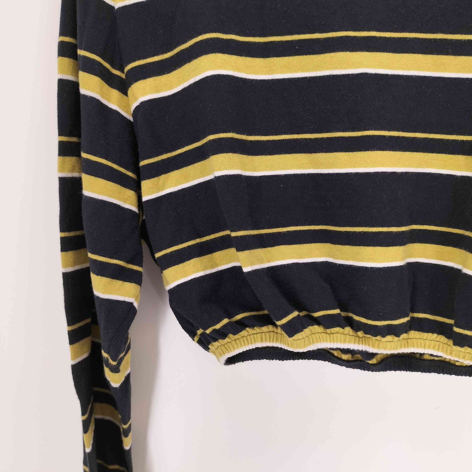 トップス FUMIKA_UCHIDA BORDER LONG-SLEEVE CROPPED FUMIKA_UCHIDA/BODER LONG-SLEEVE CROPPED TOP(GREEN/WHIT/RED)