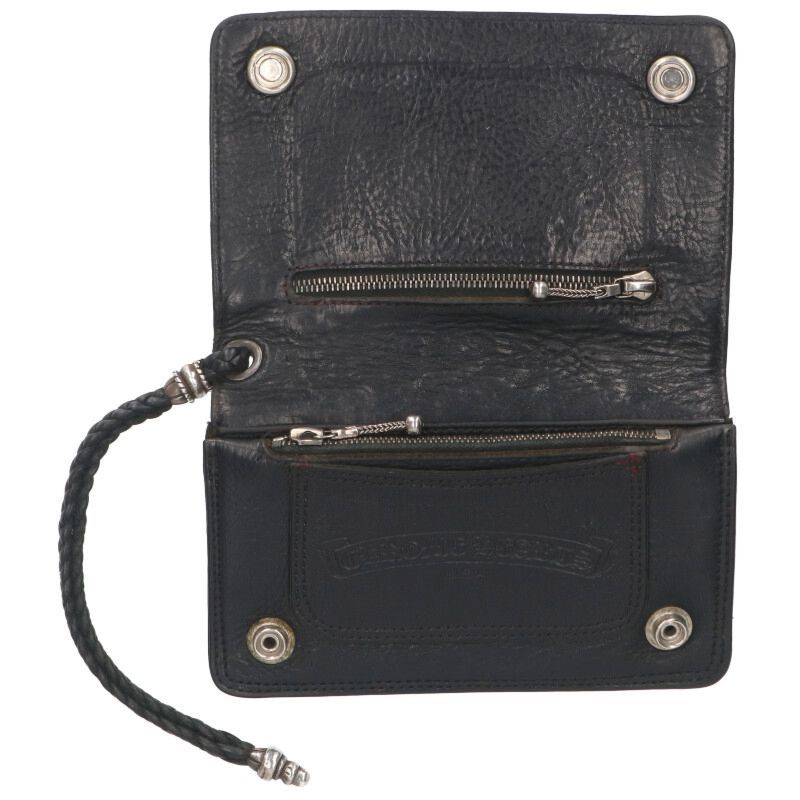 クロムハーツ 2 ZIP STRAP 2ジップストラップ ストラップ付クロスボタンレザーウォレット財布 メンズ その他 小物