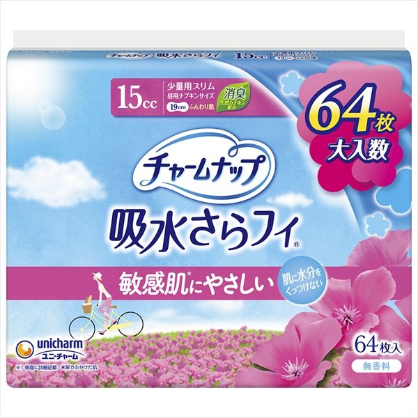 まとめ買い-12点セット チャームナップふんわり肌少量用６４枚 ユニ チャーム ユニチャーム 生理用品
