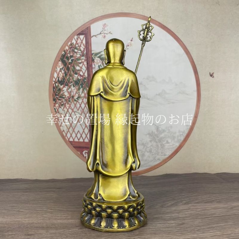 地蔵王菩薩 置物 お地蔵様 仏壇仏像 樹脂製 座像 開運グッズ 祈願