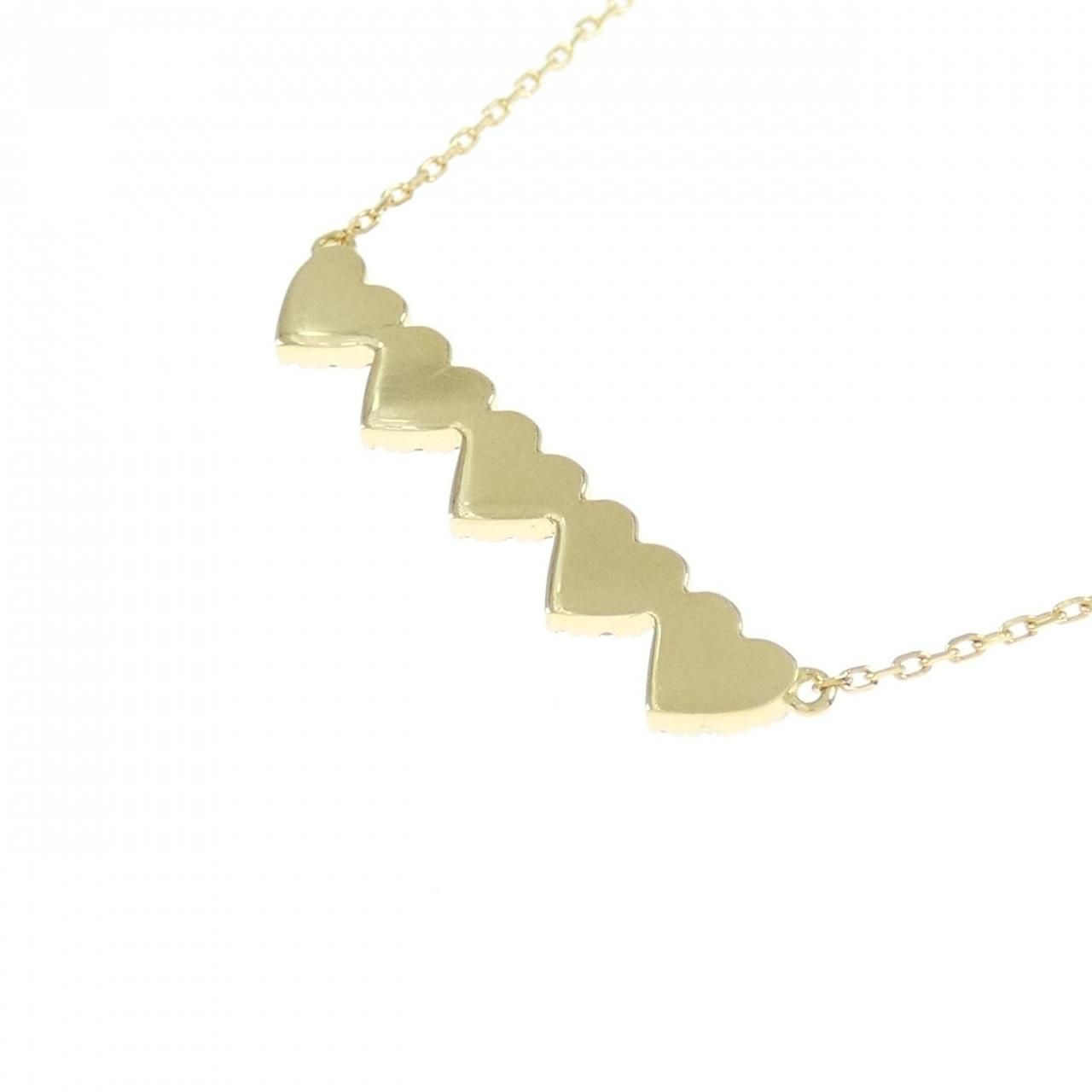 AHKAH　K18 ハート パヴェ クインテット ネックレス ハートパヴェクインテット ネックレス | AHKAH / アーカー | 【公式