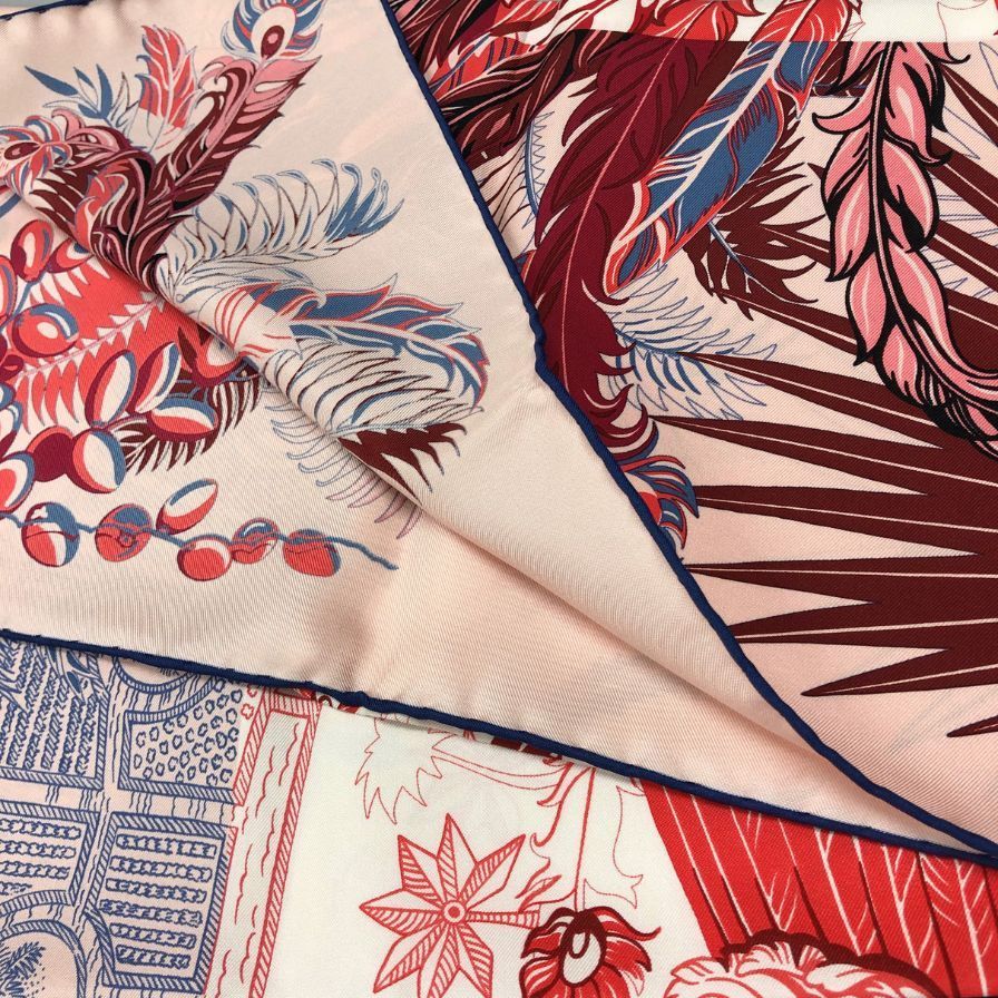 美品】 エルメス カレ ジェアン 140 カシシル TABRIZ パープル 紫 2025