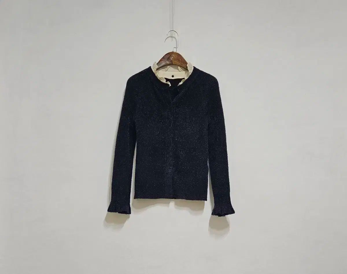 RENEEVON レニボン フリルアタッチメント パールカーディガン