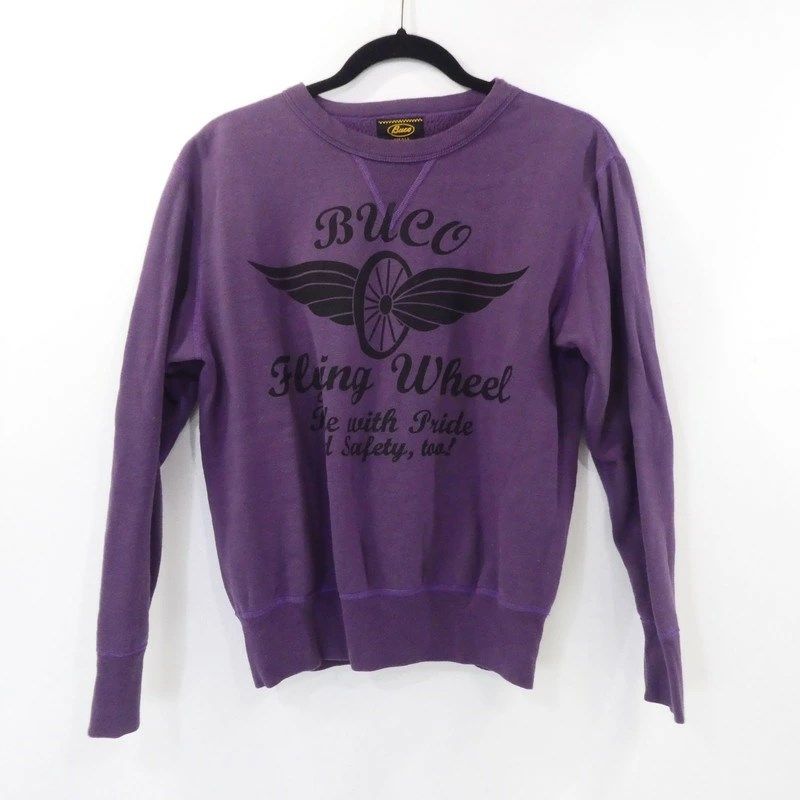 姫路東店 BUCO REAL McCOY S | ブコ スウェット FLYING WHEEL パープル サイズ S 101