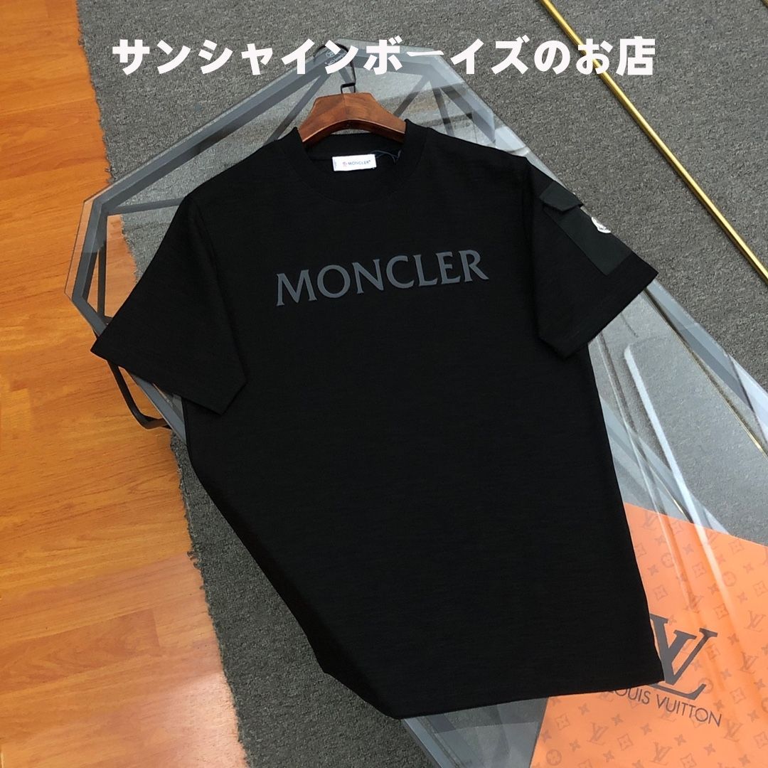 Monclerモンクレールプリントポケットロゴラウンドネック半袖Tシャツ 