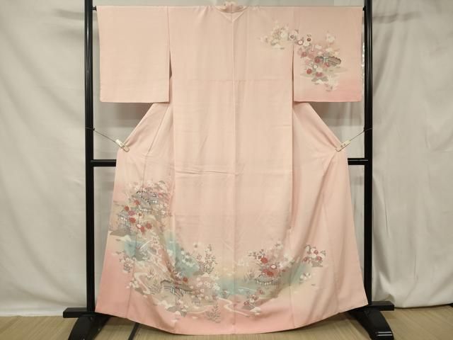 平和屋本店□極上 訪問着 草花文 暈し染め 逸品 CZAA2587s5